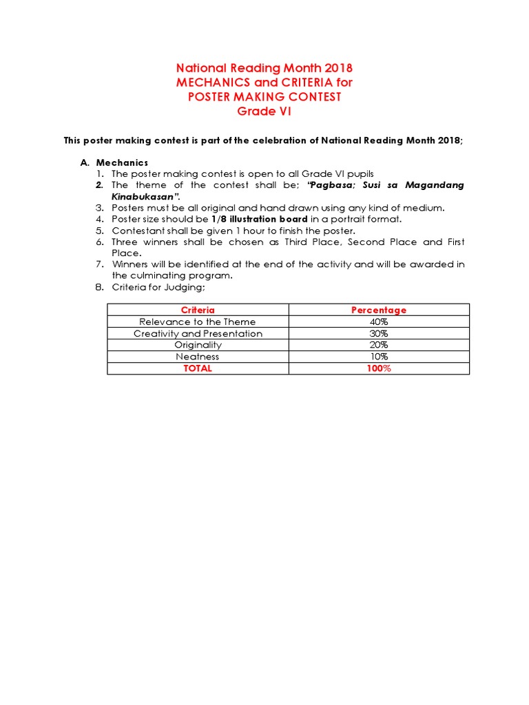 National Reading Month 2018 Pdf Pdf