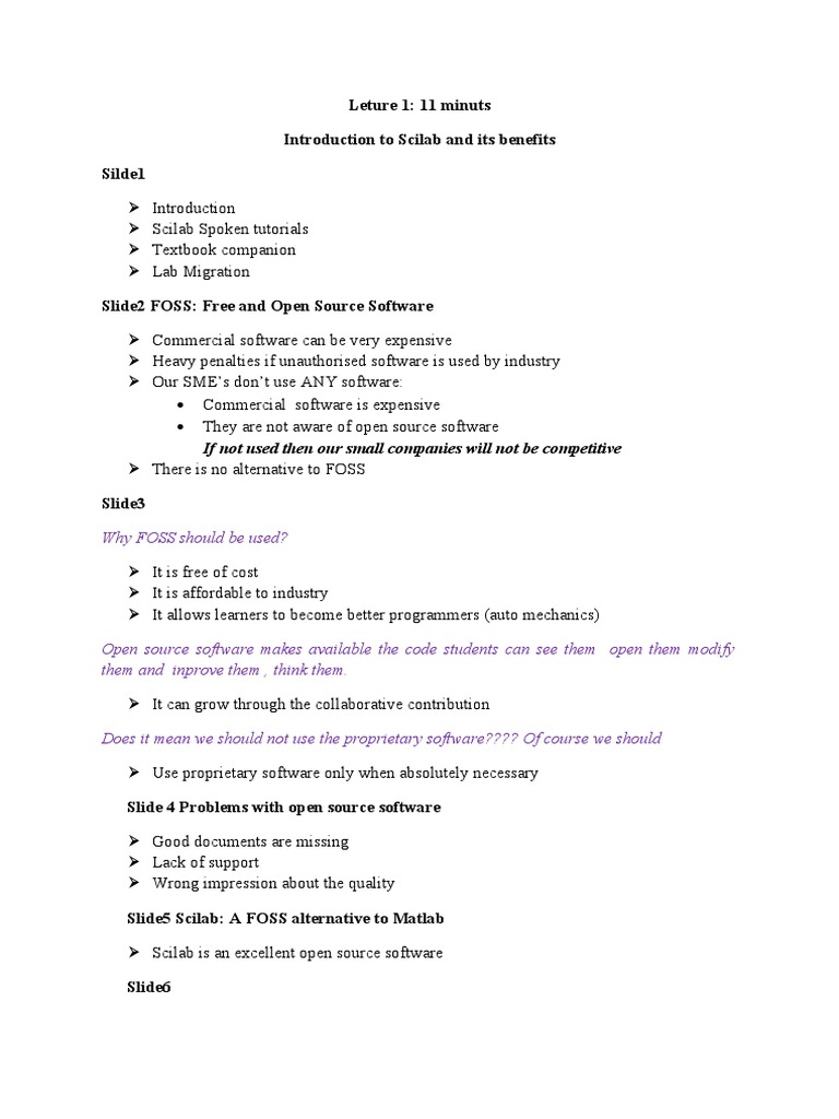 Introduction To Scilab and Its Benefits | PDF | Computing | Software