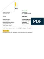 Successful Open Interbank Transfer Receipt