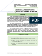 Historical Antecedents in The Course of STS