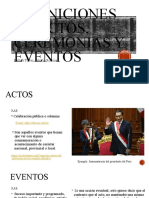 Actos, Eventos y Ceremonias