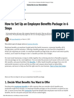 How To Set Up An Employee Benefits Package in 6 Steps