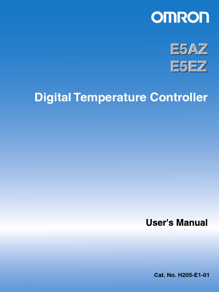 Omron E5cz E5z U E5az E5ez User S Manual Power Supply Thermocouple