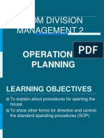 Room Division Management 2: Operational Planning