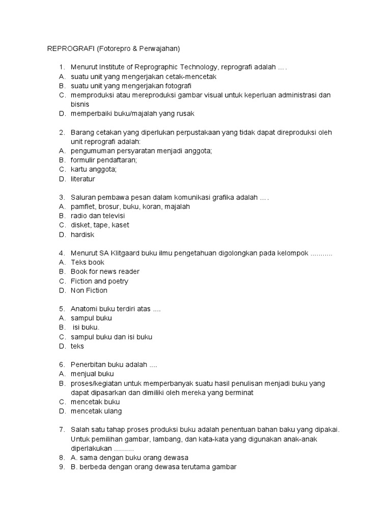Soal Repro & Perwajahan | PDF