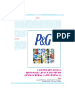 Corporate Social Rsponsibilitya Case Study of Procter & Gamble (P & G)