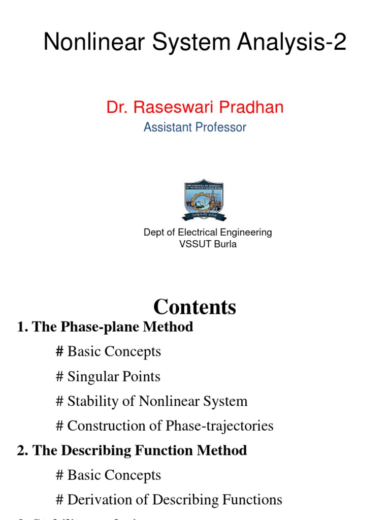 Nonlinear System Analysis Techniques Pdf Stability Theory