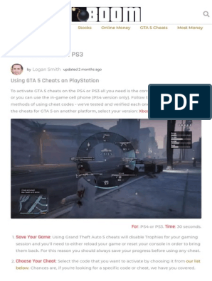 PS3 Cheat, PDF, Cheating In Video Games