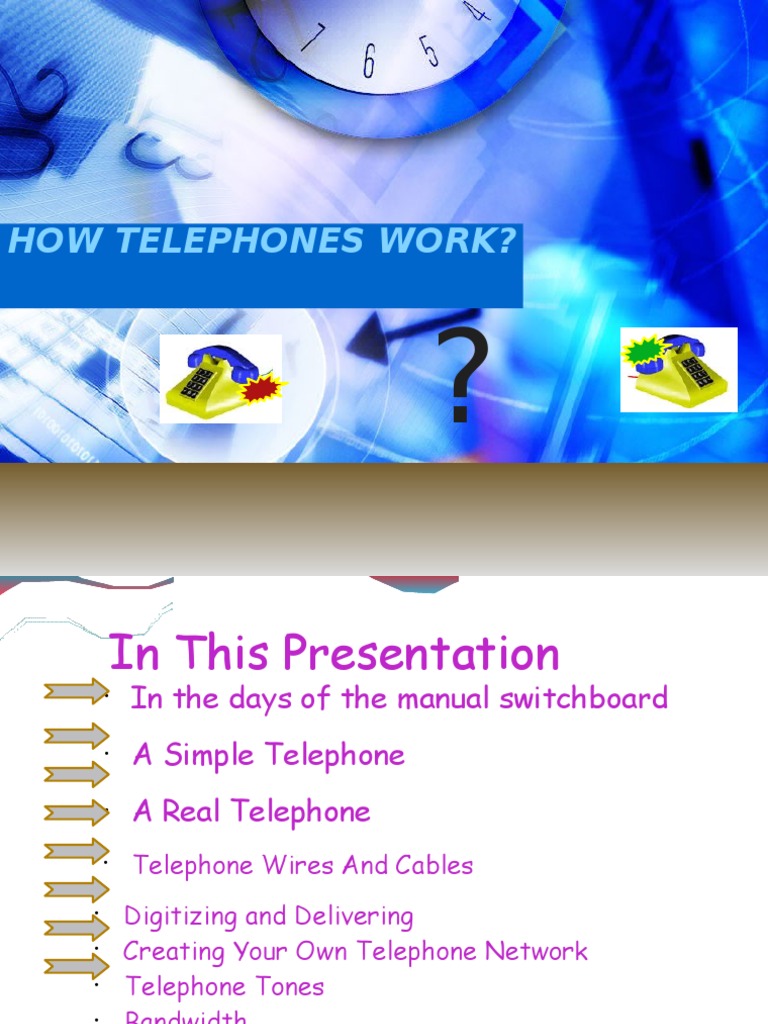 How Telephones Work PDF Telephone Loudspeaker