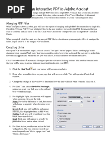Making An Interactive PDF in Adobe Acrobat
