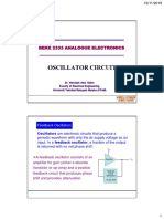 OSCILLATOR CIRCUITS: FEEDBACK AND RELAXATION TYPES