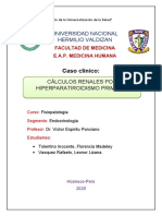 Calculos Renales Por Hiperparatiroidismo Primario-Caso Clinico