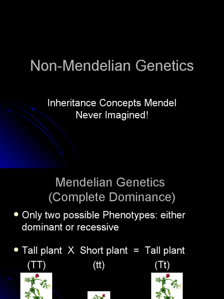 Non-Mendelian Inheritance Types | PDF | Dominance (Genetics) | Heredity