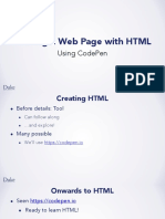 Building A Web Page With HTML: Using Codepen