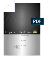 Propeller Calculation: Submitted by