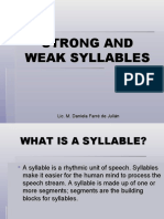 Strong and Weak Syllables