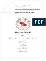 Legal Internship: Symbiosis Law School, Pune