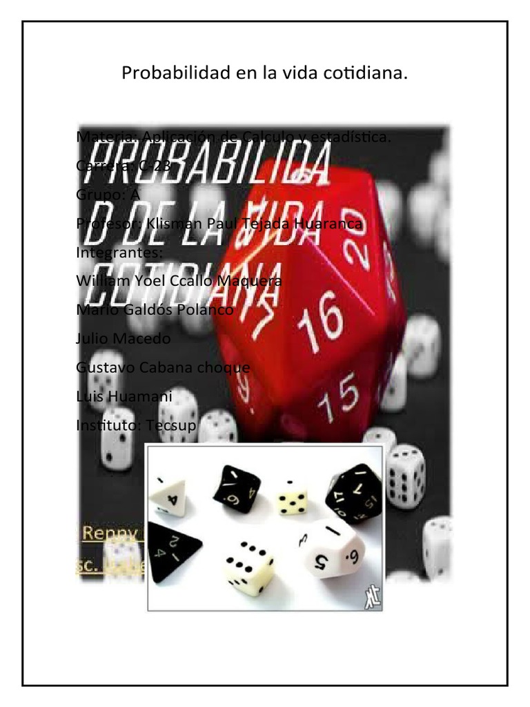 Probabilidad en La Vida Cotidiana | PDF | Probabilidad | Science