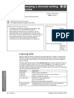 Developing A Directed Writing Response: Exploring Skills