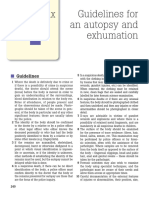 Guidelines for an autopsy and exhumation