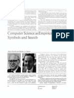 Completer Science Asemp Rical Inquiry: Symbols and Search: Allen Newel1 and Herbert A. Simon