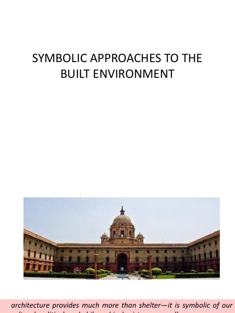 Lecture On Symbolic Appraches To Built Environment | PDF | Classics