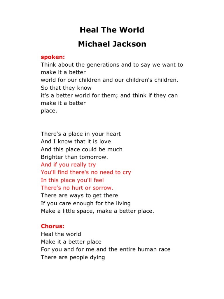 Make A Better Place For You And For Me