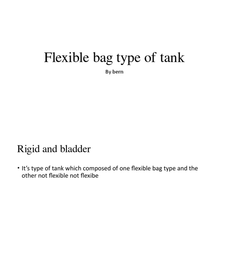 Flexible and Rigid Tank Types Explained | PDF