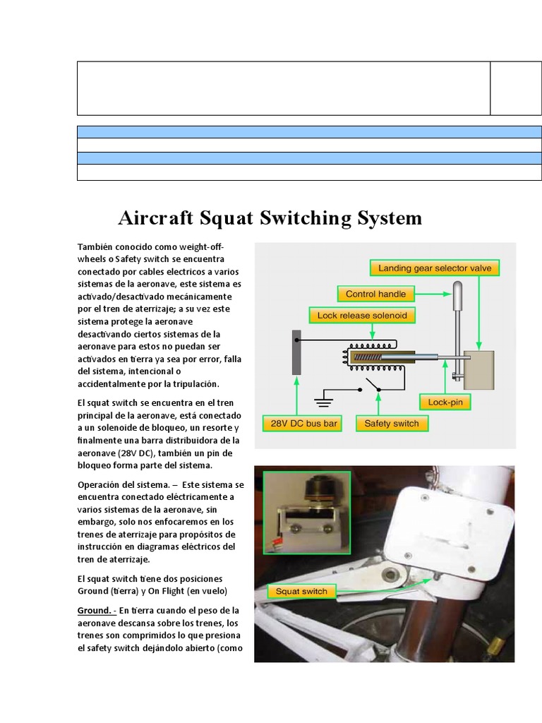 Sistema de Squat Switch en Aeronaves | PDF | Ciencia y matemáticas ...