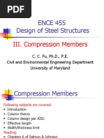 ENCE 455 Design of Steel Structures: III. Compression Members