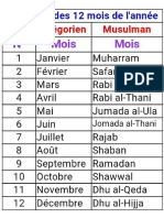 Calendrier Musulman