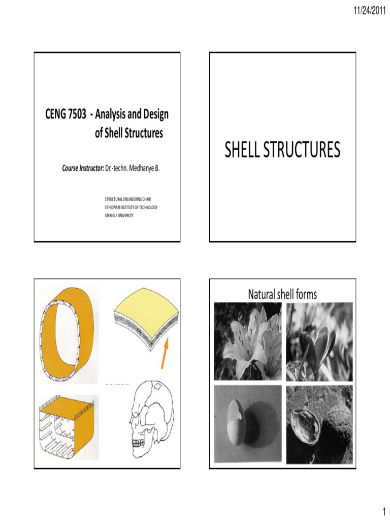CENG 7503 - Analysis and Design of Shell Structures | PDF | Beam ...