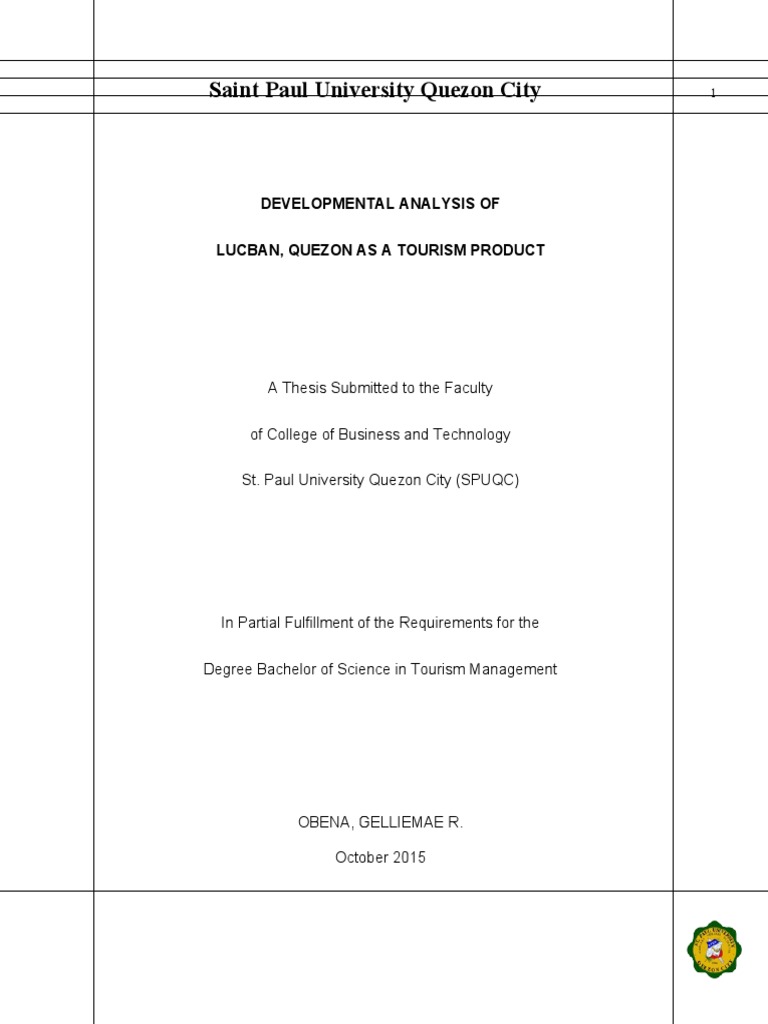 Developing Lucban, Quezon Tourism | PDF | Tourism | Accessibility