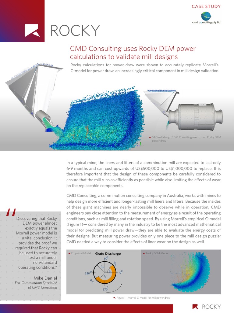 CMD Consulting Uses Rocky DEM Power Calculations To Validate Mill ...