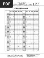 Maintenance Program Cards