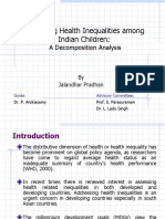 Assessing Health Inequalities Among Indian Children:: A Decomposition Analysis