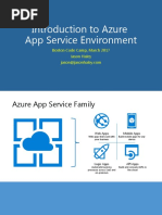 Introduction To Azure App Service Environment: Boston Code Camp, March 2017 Jason Haley