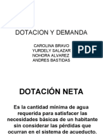 Dotación y demanda de agua: factores y cálculos