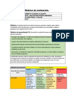 Rubrica de Evaluación. - Segundo Ciclo