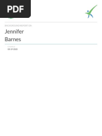 Jennifer Barnes: Background Report On