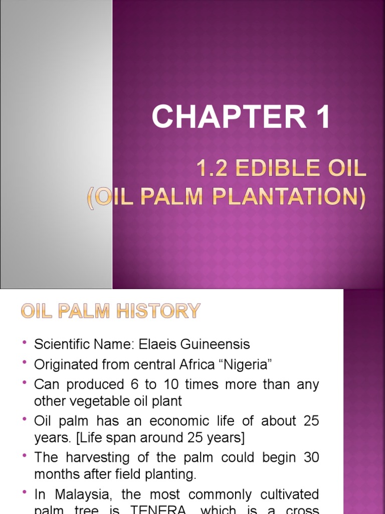 Chapter 1 - Part 2 Oil Palm Plantation | PDF | Palm Oil | Chemical ...