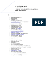 PROJECT MANAGEMENT GLOSSARY 项目管理术语英汉对照表 - REV