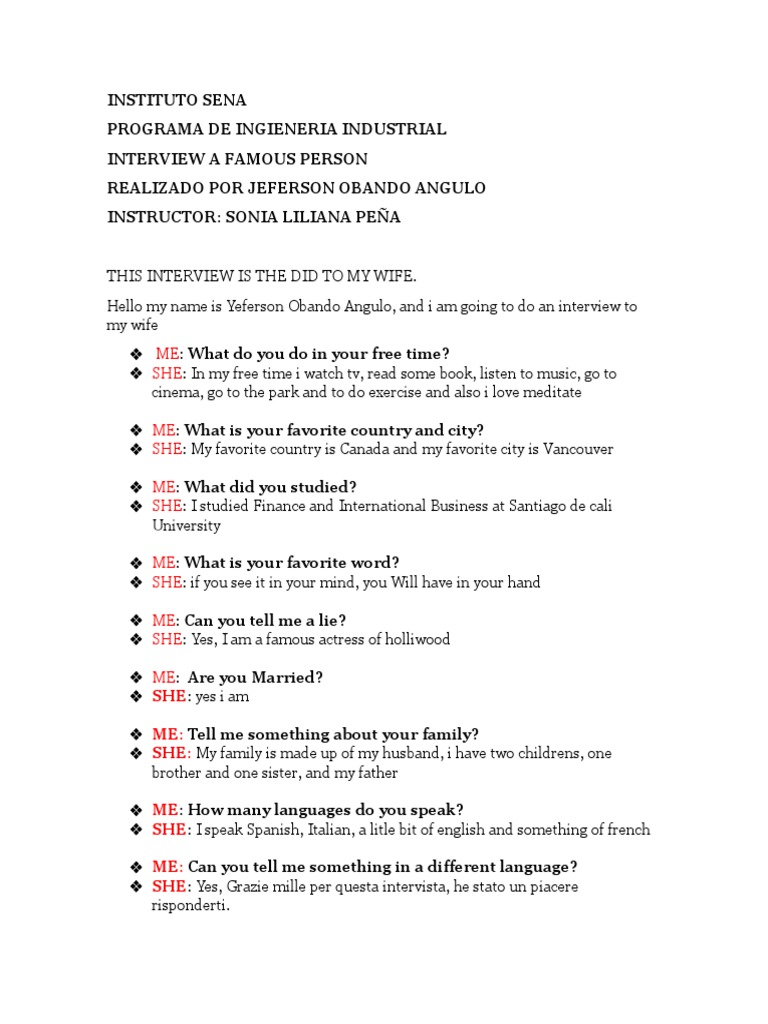 INTERVIEW | PDF | Language Arts & Discipline