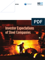 Investor Expectations of Steel Companies