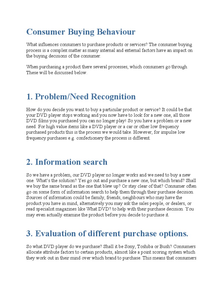 Understanding Consumer Buying Behavior | PDF | Market Segmentation ...