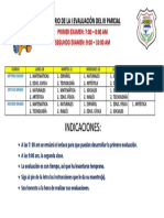 Horario I Evaluación Iii Parcial Ciclo