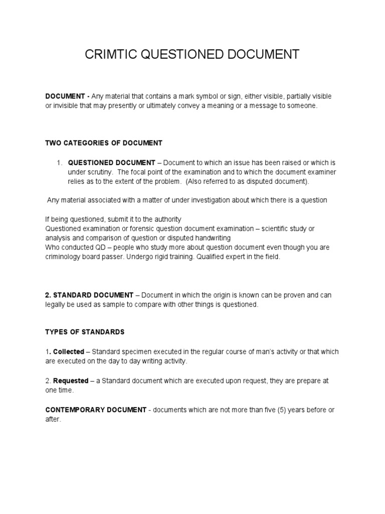 FORENSIC 4 (QUESTION DOCUMENT) (Notes) PDF Typewriter Typefaces