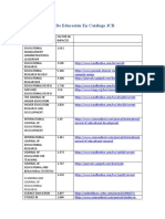 Lista de Revistas de Educación en Catálogo JCR