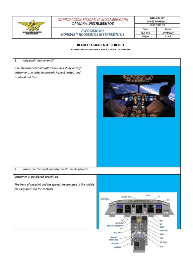 Aircraft Instrument Study Guide | PDF | Manufactured Goods | Mechanical ...