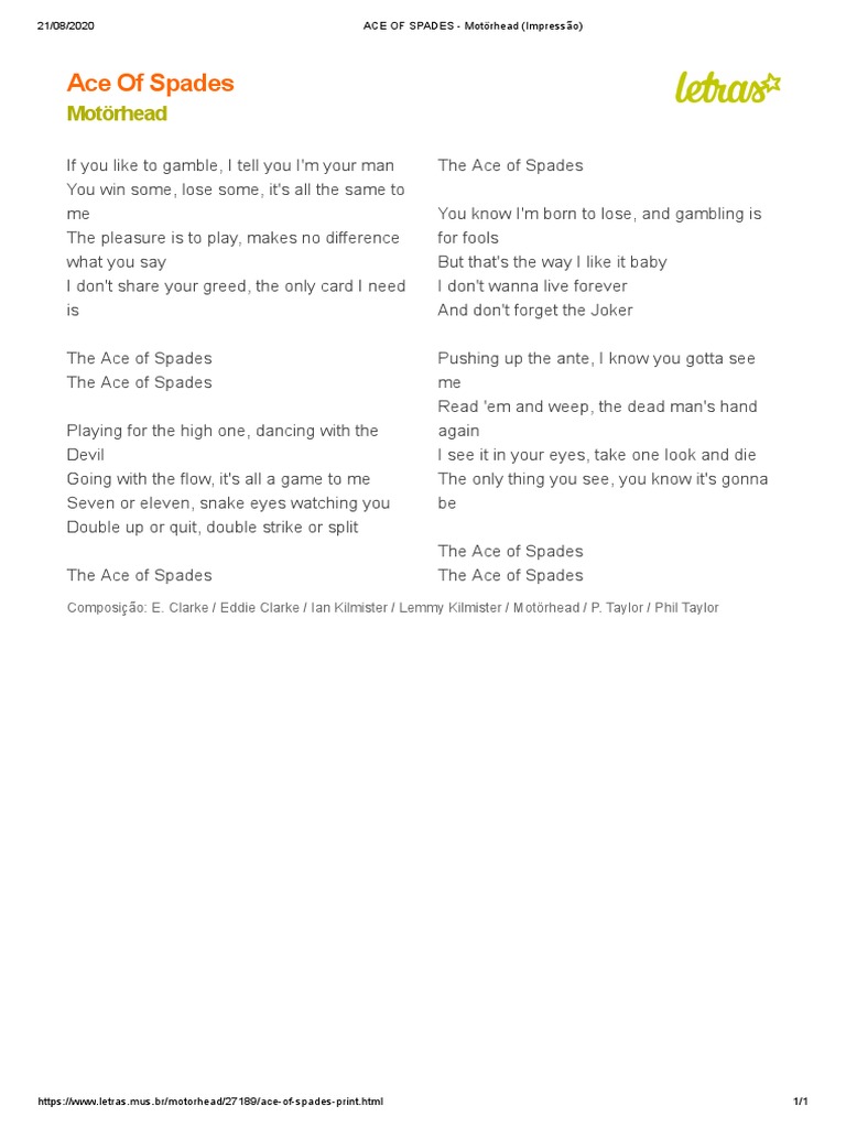 Ace of Spades PDF